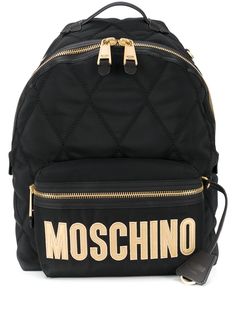 Moschino стеганый рюкзак с логотипом