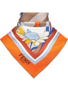Fendi платок с цветочным принтом