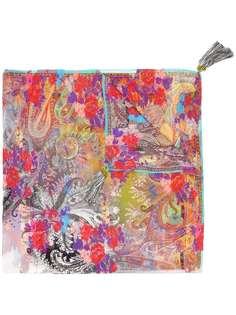 Etro шарф с цветочным принтом и узором "пейсли"