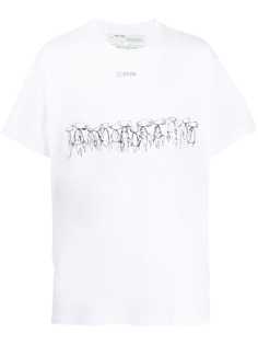 Off-White футболка с принтом Futura Atoms