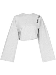 Mm6 Maison Margiela топ с асимметричными широкими рукавами