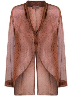 Romeo Gigli Pre-Owned полупрозрачная блузка 1998-го года с цветочным принтом