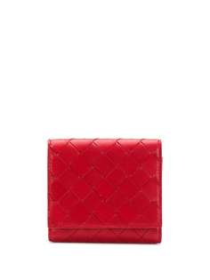 Bottega Veneta плетеный кошелек в два сложения