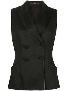 Gianfranco Ferré Pre-Owned двубортный жилет узкого кроя 1990-х годов