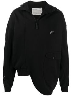 A-COLD-WALL* asymmetric logo printed hoodie