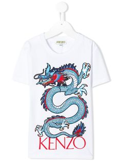 Kenzo Kids футболка с принтом Japanese Dragon
