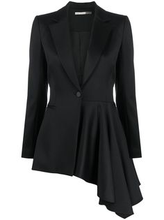 Alice+Olivia блейзер Hudson асимметричного кроя с драпировкой