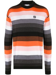 Loewe полосатый свитер с круглым вырезом