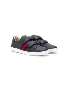Gucci Kids touch-strap Web sneakers