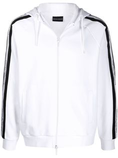 Emporio Armani stripe detail hoodie