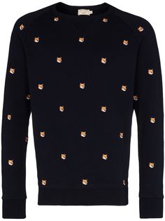 Maison Kitsuné толстовка с вышивкой