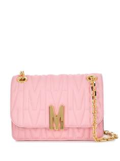 Moschino стеганая сумка через плечо с логотипом