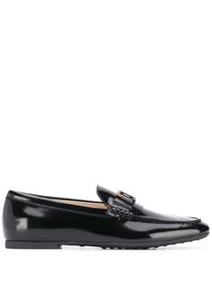 Tods лоферы с пряжкой Double T и квадратным носком Tod`S