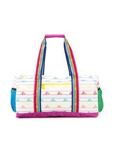 Stella McCartney Kids полосатая дорожная сумка с логотипом
