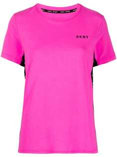DKNY футболка с логотипом и боковыми вставками