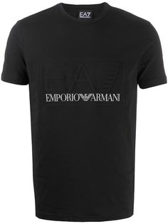 Ea7 Emporio Armani футболка с тисненым логотипом