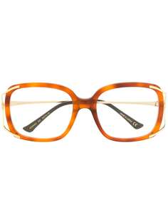 Gucci Eyewear очки в прямоугольной оправе черепаховой расцветки