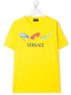 Young Versace футболка с принтом и логотипом