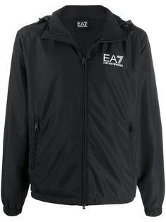 Ea7 Emporio Armani ветровка с капюшоном и логотипом EA7