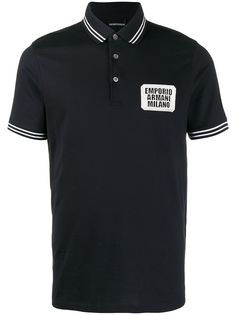 Emporio Armani рубашка-поло с вышитым логотипом
