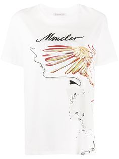 Moncler футболка с принтом