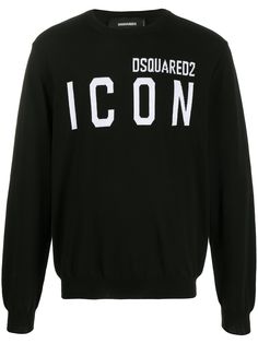 Dsquared2 джемпер Icon вязки интарсия с логотипом