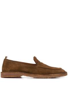 Buttero almond-toe leather loafers