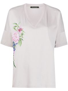 Mr & Mrs Italy футболка с V-образным вырезом и цветочным принтом