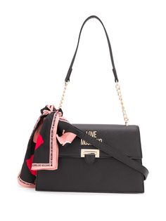 Love Moschino сумка-тоут из сафьяновой кожи с шарфом