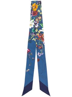 Gucci шейный платок с принтом Flora