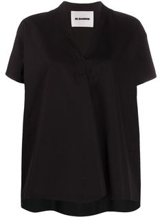 Jil Sander топ оверсайз с V-образным вырезом