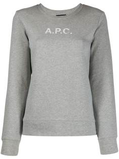 A.P.C. толстовка с круглым вырезом и логотипом