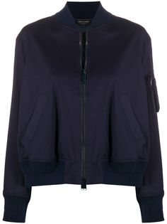 Roberto Collina fitted zipped bomber jacket