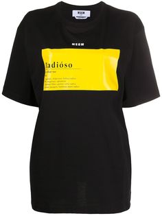 MSGM футболка свободного кроя с принтом Radioso