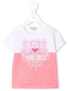 Kenzo Kids colour-block tiger T-shirt