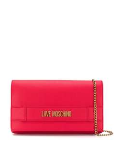 Love Moschino logo plaque shoulder bag