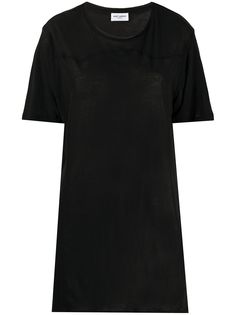 Saint Laurent футболка оверсайз с необработанными краями