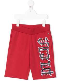 Philipp Plein gothic logo print bermuda shorts