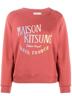 Maison Kitsuné logo print crewneck sweatshirt