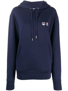 Maison Kitsuné толстовка с капюшоном на шнурке и нашивкой-логотипом