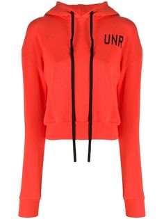 Unravel Project logo-print cropped hoodie