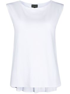 Emporio Armani блузка без рукавов с баской сзади