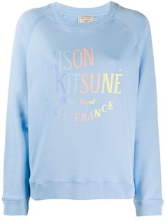 Maison Kitsuné толстовка с круглым вырезом и логотипом