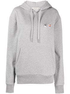 Maison Kitsuné double fox head patch hoodie