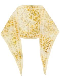 Acne Studios crinkled floral-print scarf