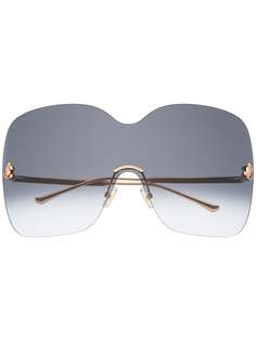Jimmy Choo Eyewear массивные солнцезащитные очки Zelmas