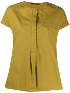 Luisa Cerano блузка с круглым вырезом и карманом