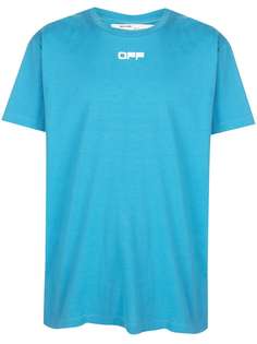 Off-White AIRPORT TAPE S/S SLIM TEE BLUE MULTICOLO