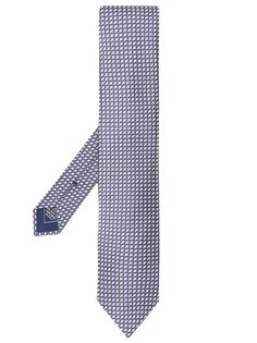 Brioni галстук с геометричной вышивкой