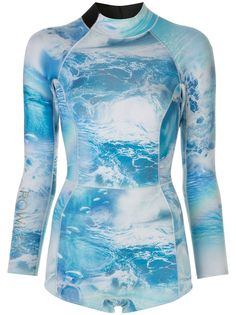 Cynthia Rowley watercamo-print wetsuit